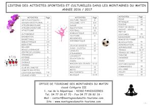 Activités Loisirs 2016 2017