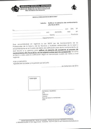 Formato De Ratificacion Y Renuncia
