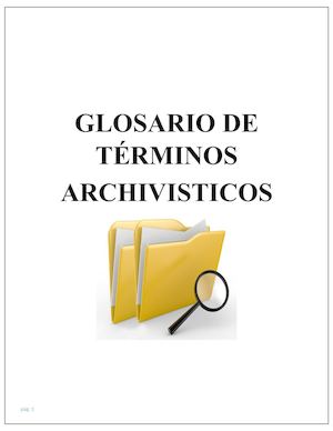 Glosario De Términos Archivisticos
