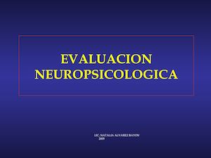 Evaluacion Neuropsicologica Bayon