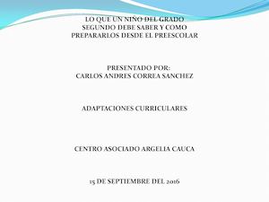 lo que un niño de segundo grado debe aprender