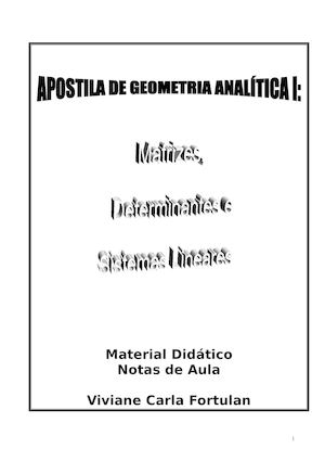 Geometria Analítica I