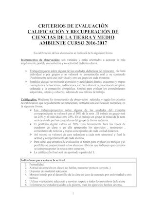 CTMA Criterios De Calificación Y De Evaluación