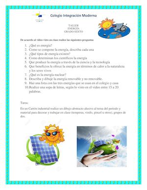 Taller Energía Sexto