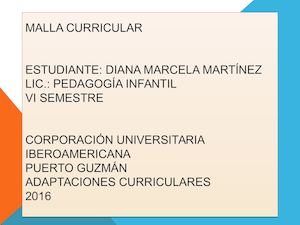 Malla Curricular Adapatcion