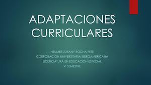 Adaptaciones Curriculares