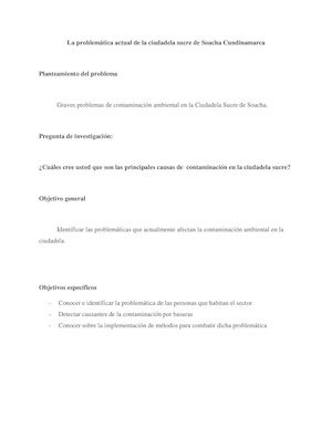 La Problemática Actual De La Ciudadela Sucre De Soacha Cundinamarca