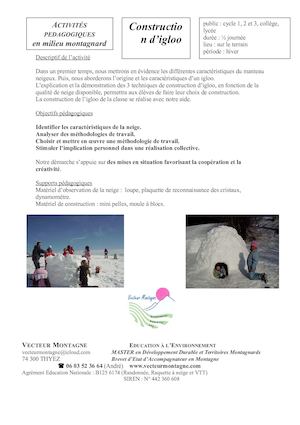 Fiche Construction D'igloo