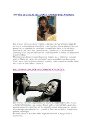 Porque Se Dan Las Relaciones Sexuales En El Noviazgo