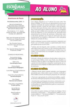 Rev. Pré-Adolescentes - Aventuras de Paulo (Aluno)