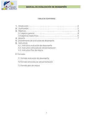 Formatos De Evaluacion De Desempeño (1)