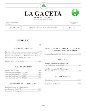 Ley Nº 681 LOCGR