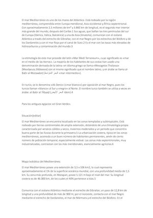 El Mar Mediterráneo