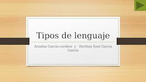 Tipos De Lenguaje