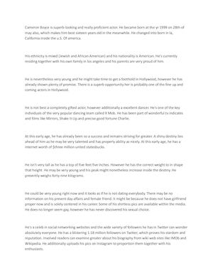 Cameron Boyce Superb Actor