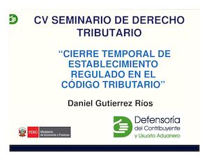 Cierre Temporal De Establecimiento
