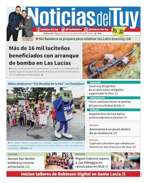Noticias Del Tuy Edición Impresa 22 De Septiembre