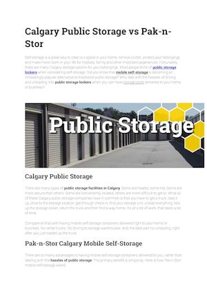Calgary Public Storage
