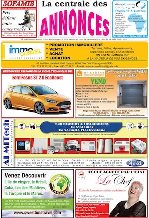 La Centrale des Annonces N° 1319 Semaine du 11 au 24 Septembre 2016