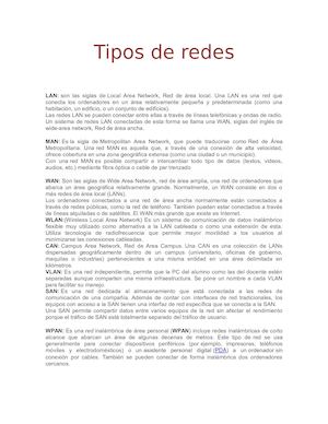 Tipos De Redes