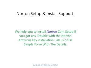 Norton Setup & Install Support