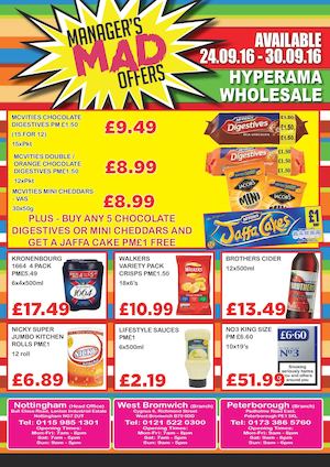 Managers Special 24th Sept 30th Sept