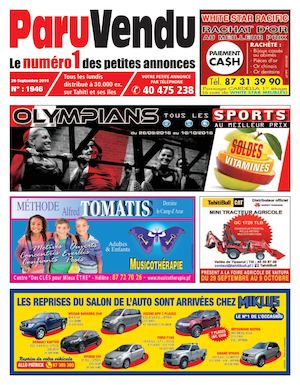 PARU VENDU DU 26 SEPTEMBRE 2016