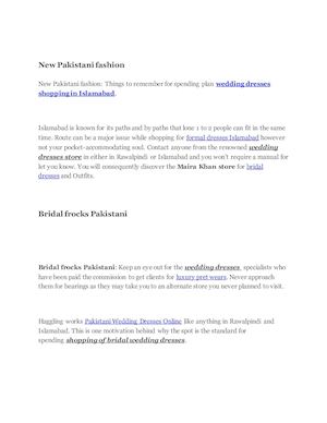 Pakistani Bridal Dresses In Islamabad