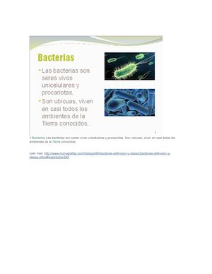 1 Bacterias Las Bacterias Son Seres Vivos Unicelulares Y Procariotas