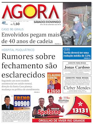 Jornal Agora - Edição 11556 - 24 e 25 de Setembro de 2016
