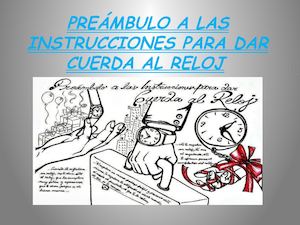 Preámbulo A Las Instrucciones Para Dar Cuerda Al