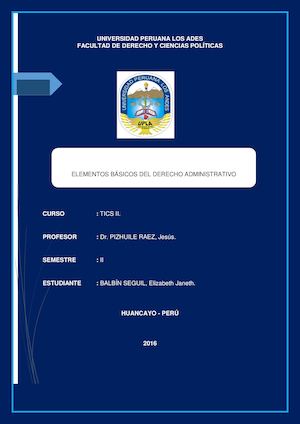 Elementos Básicos Del Derecho Administrativo