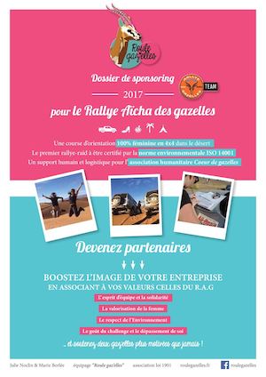 Roule'gazelles pour le Rallye Aïcha des gazelles 2017