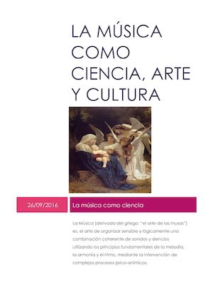 La Música Como Ciencia,arte Y Cultura