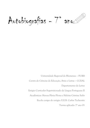 Textos Digitados De Autobiografia Estagio Heloise Pdf