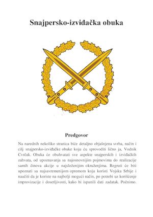 Snajpersko Izvidjacka Obuka