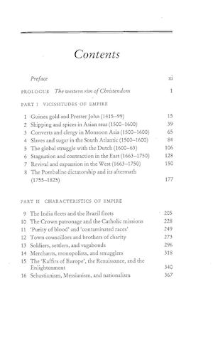 TOC of Boxer's 'The Portuguese Seaborne Empire, 1415-1825'