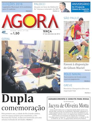Jornal Agora - Edição 11558 - 27 de Setembro de 2016
