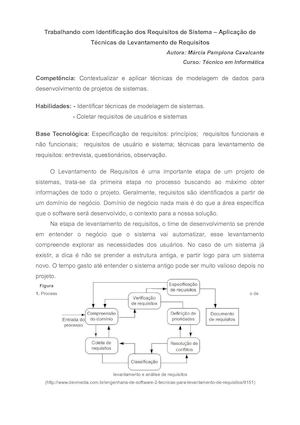 Técnicas de Levantamento de Requisitos