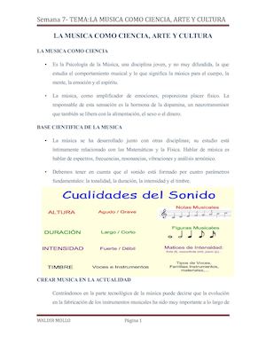La Musica Como Ciencia