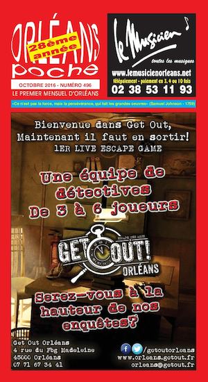 ORLÉANS-POCHE NUMÉRO 496 D'OCTOBRE 2016
