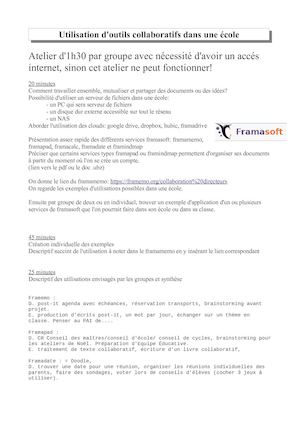 Services Libres De Framasoft Utilisation école