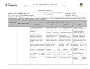 Plan T&i 3 Tri Decimo 2016