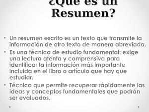 Técnicas Para Un Buen Resumen