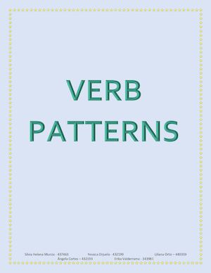 Verb Patterns