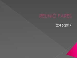Reunió Pares 2016 2017