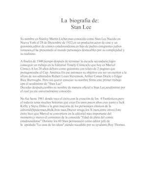 Biografia de Stan Lee