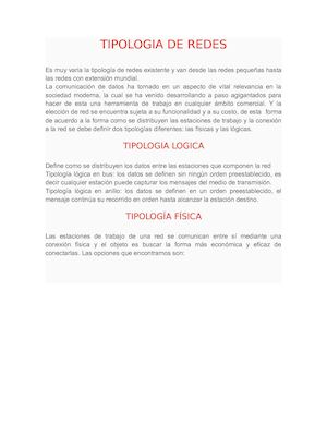 Tipos De Redes