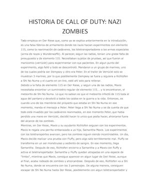 Historia De Call Of Duty Zombies