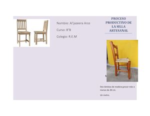 proceso productivo de la silla